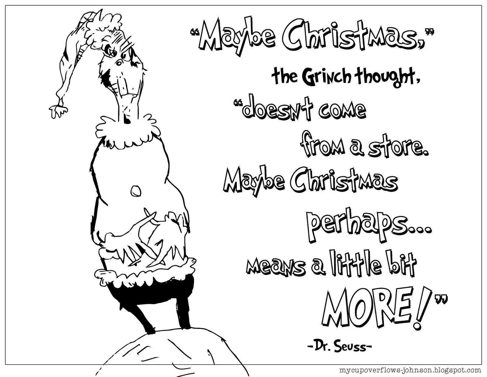 Grinch Printable Christmas Coloring Pages
