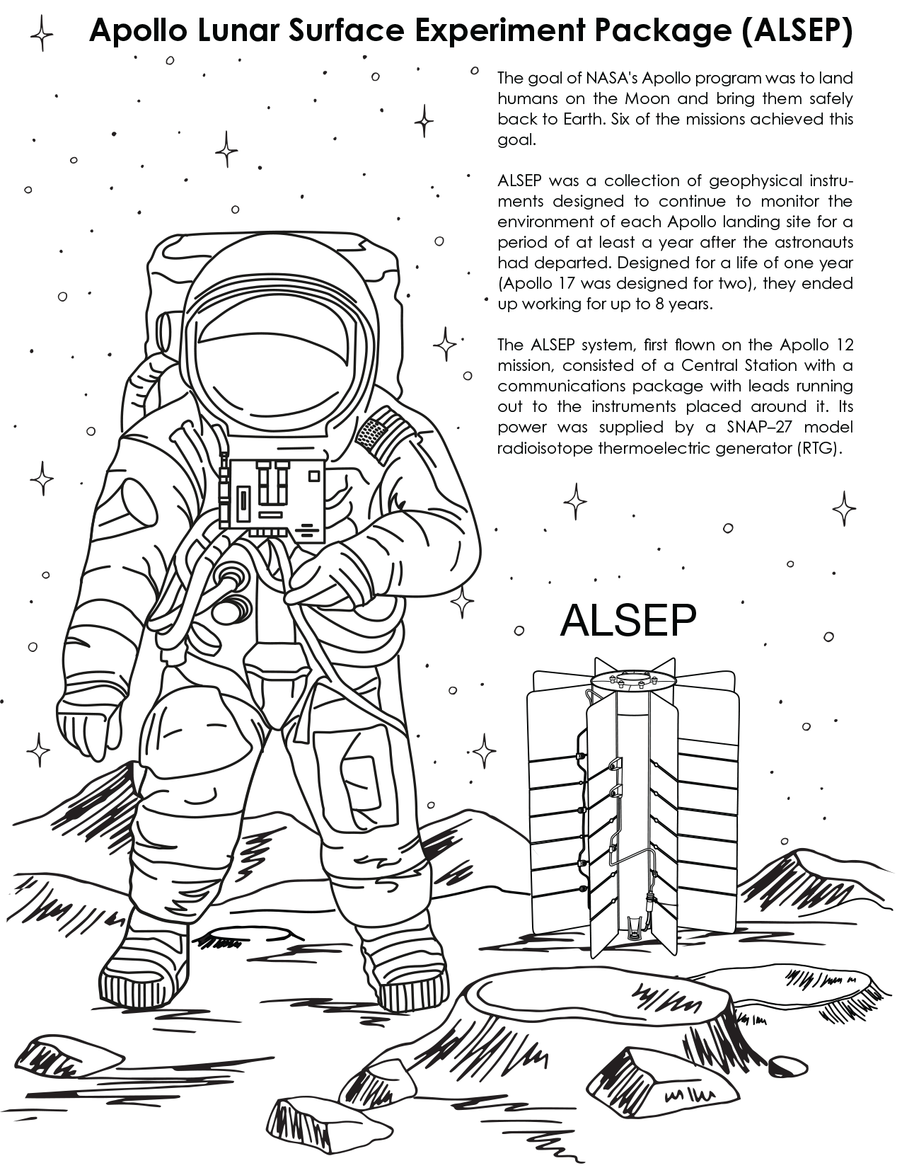 Astronaut Coloring Page Free Astronaut Coloring Page Free