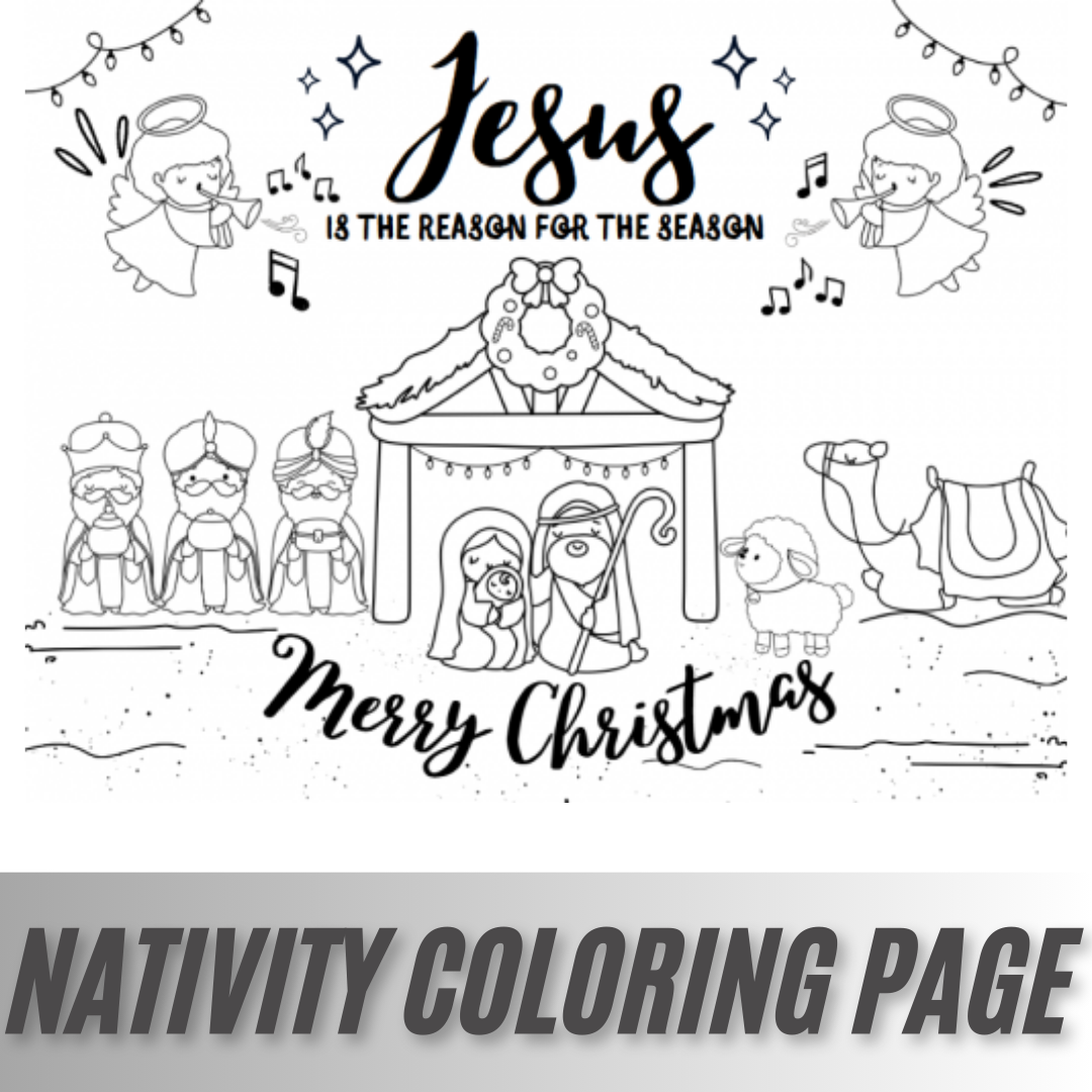 Nativity Coloring Page Printable SKrafty Nativity Coloring Page Printable SKrafty
