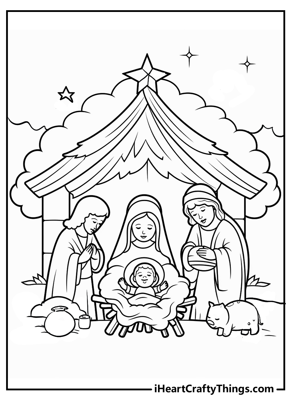 nativity coloring pages 100 free printables