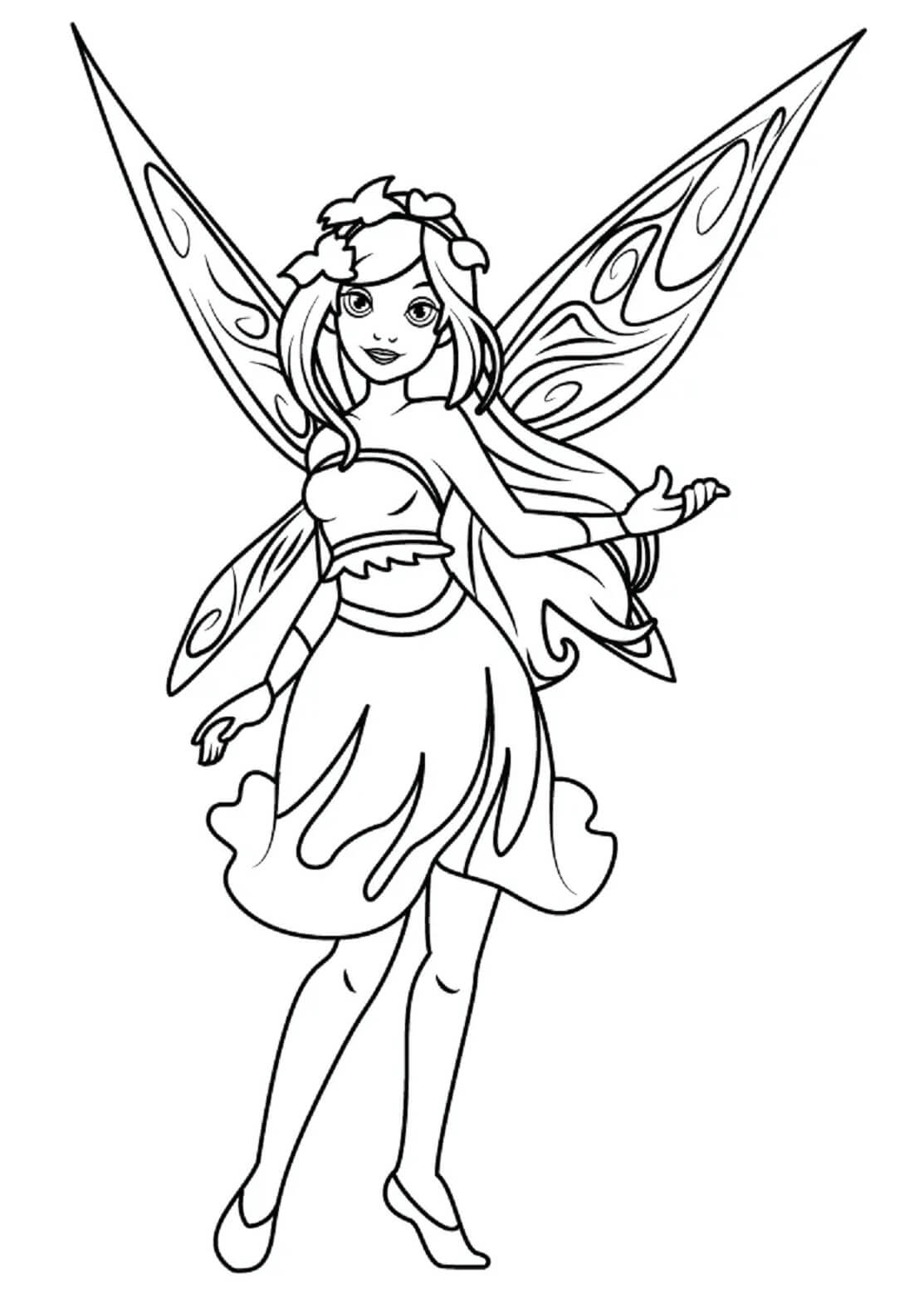 Nice Fairy Coloring Page Download Print Or Color Online For Free