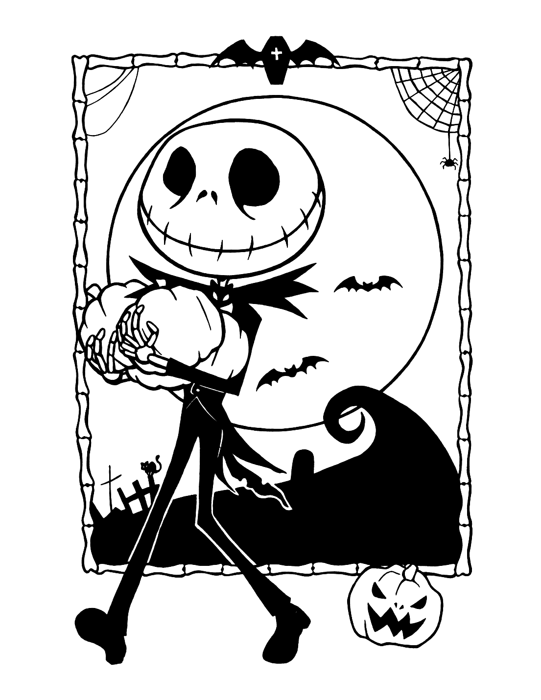 Free Jack Skellington Coloring Pages