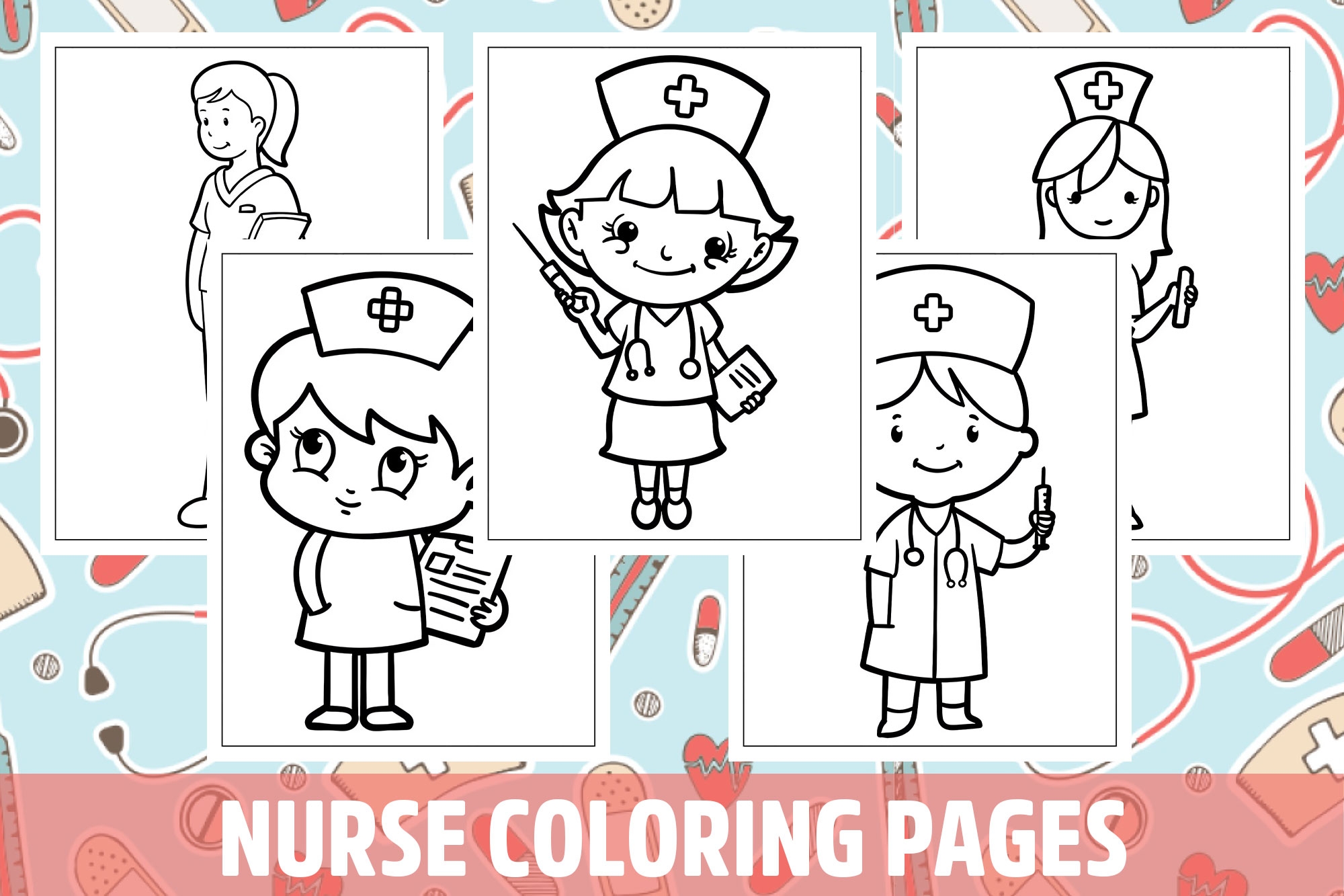 Nurse Coloring Pages For Kids Girls Boys Teens Birthday School Activity Made By Teachers