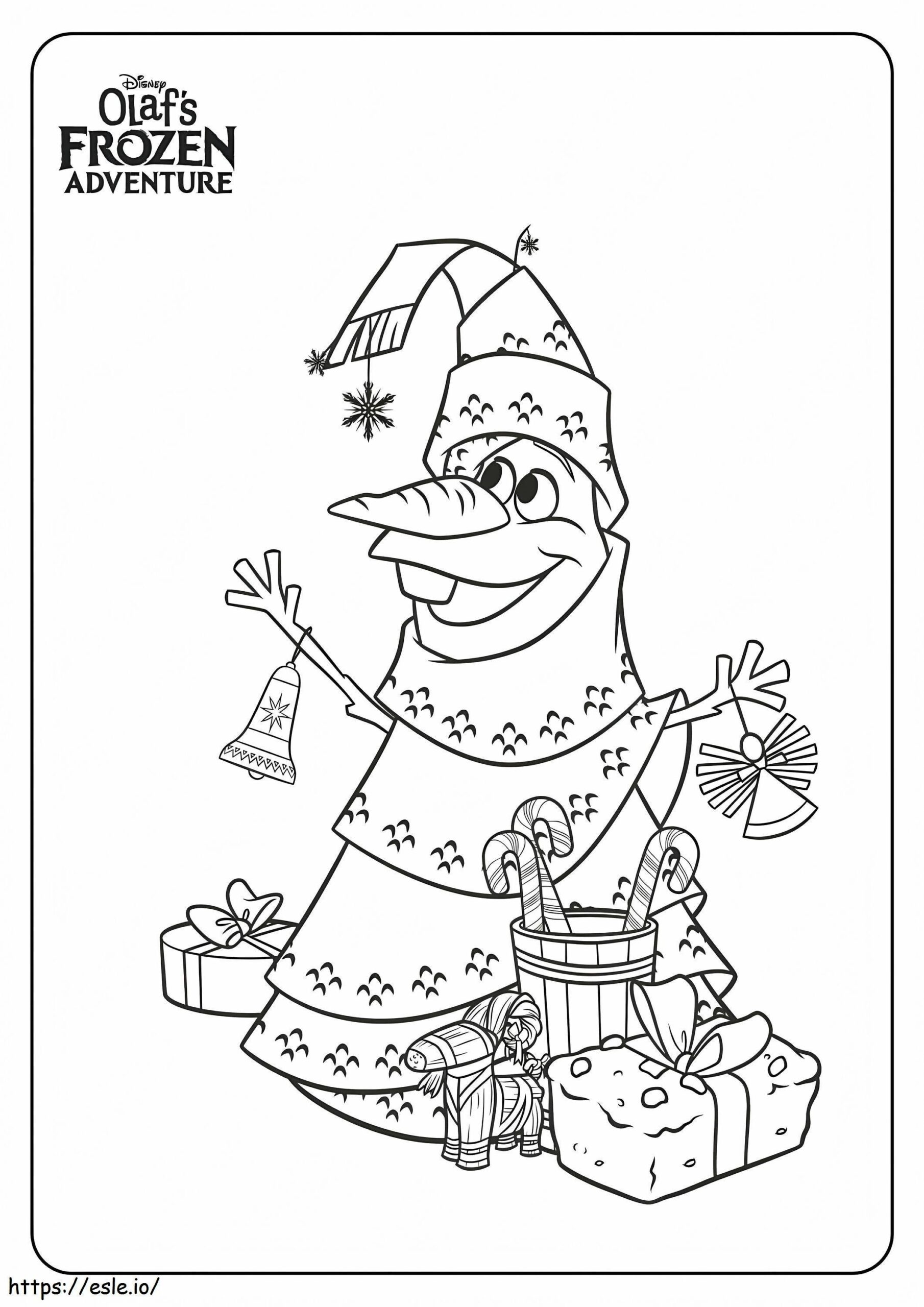 Olaf At Christmas Coloring Page Olaf At Christmas Coloring Page