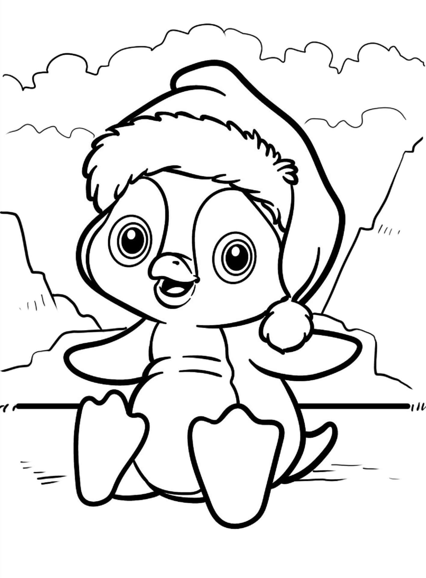 Penguin Sitting Coloring Page Download Print Or Color Online For Free