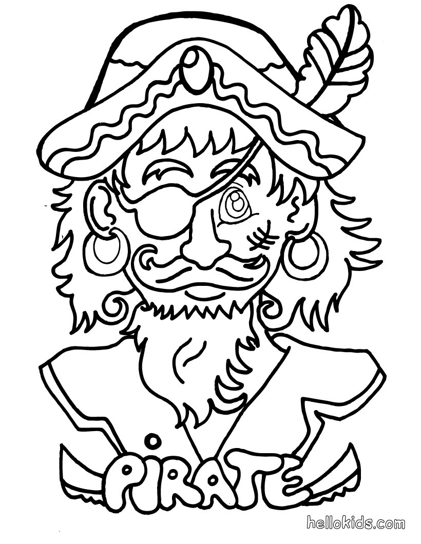 Pirate Coloring Pages Hellokids
