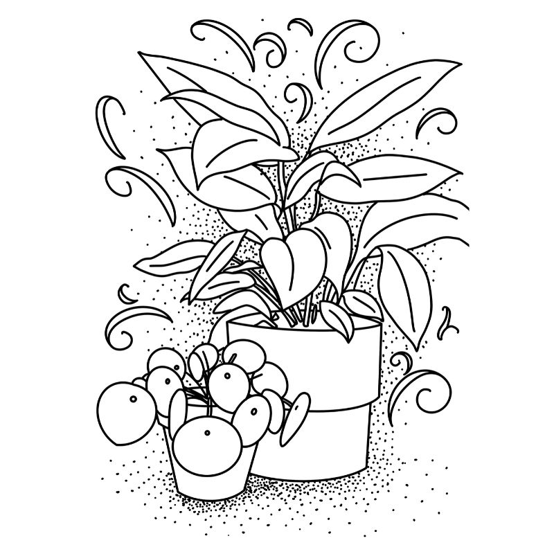 Plant Lover s Dream Free Colouring Page Lorelsberg