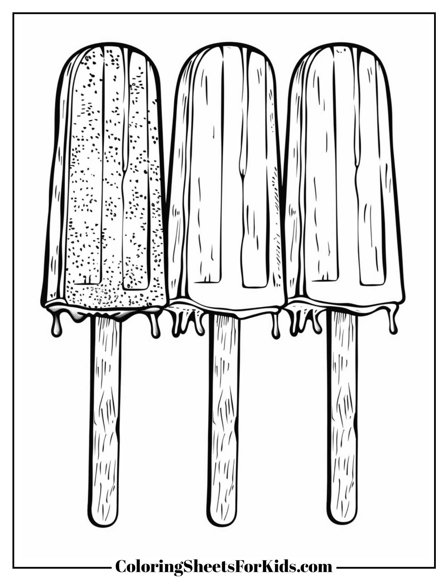 Popsicle Coloring Pages Free PDF Printables Coloring Sheets For Kids