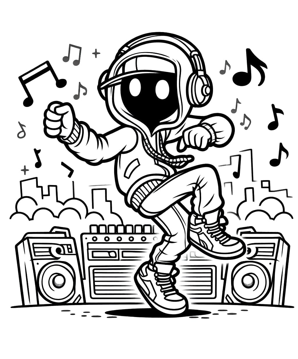 Print Hip Hop Coloring Page Download Print Or Color Online For Free