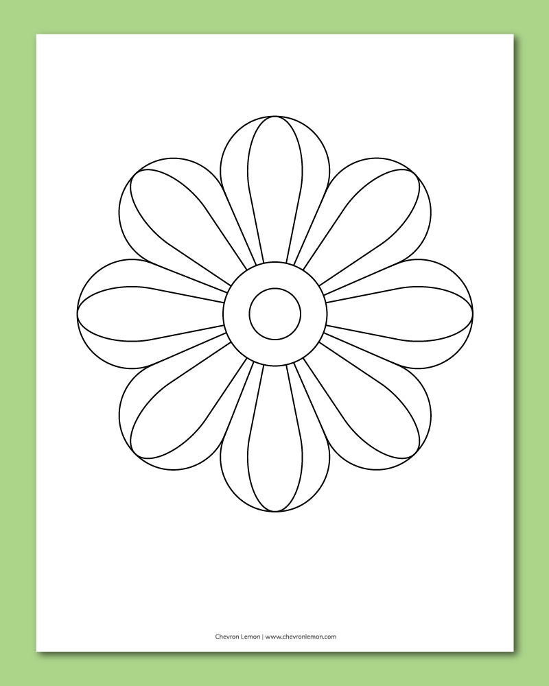 Printable Big Flower Coloring Pages Chevron Lemon Printable Big Flower Coloring Pages Chevron Lemon