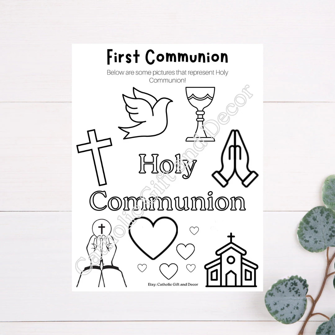 Printable Catholic First Communion Coloring Page 1st Communion Worksheet 1st Holy Communion First Holy Communion Instant Download PDF Etsy Printable Catholic First Communion Coloring Page 1st Communion Worksheet 1st Holy Communion First Holy Communion Instant Download PDF Etsy