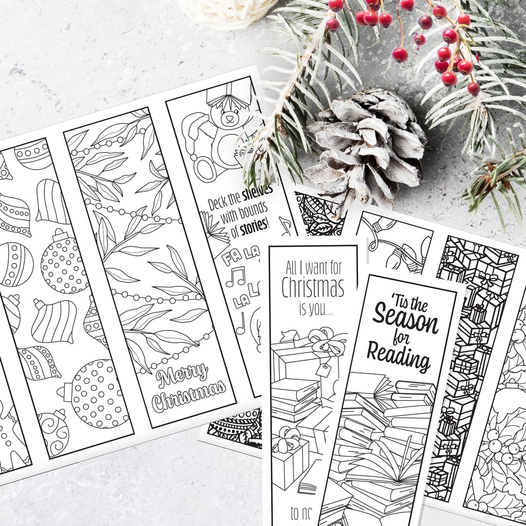 printable christmas bookmarks sarah renae clark coloring book artist and designer