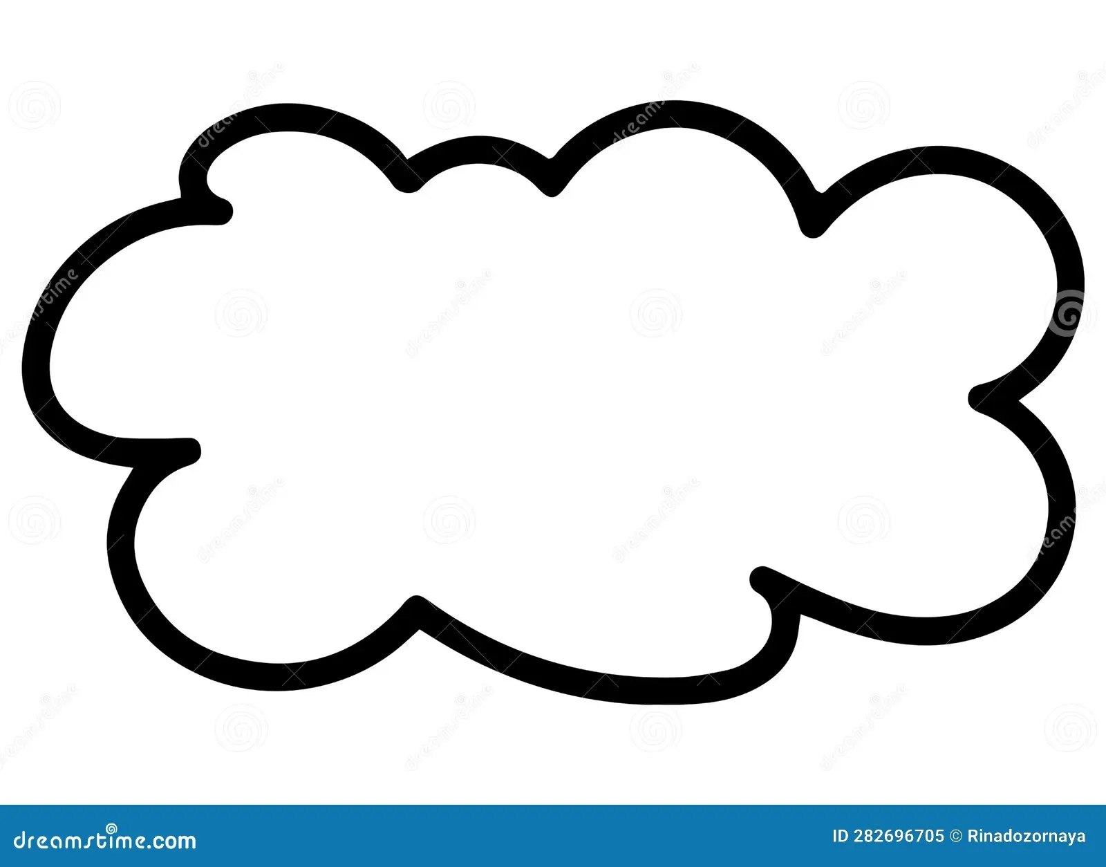Printable Coloring Page For Kids Black And White Cloud Icon Isolated Illustration Stock Illustration Illustration Of Hand Logo 282696705