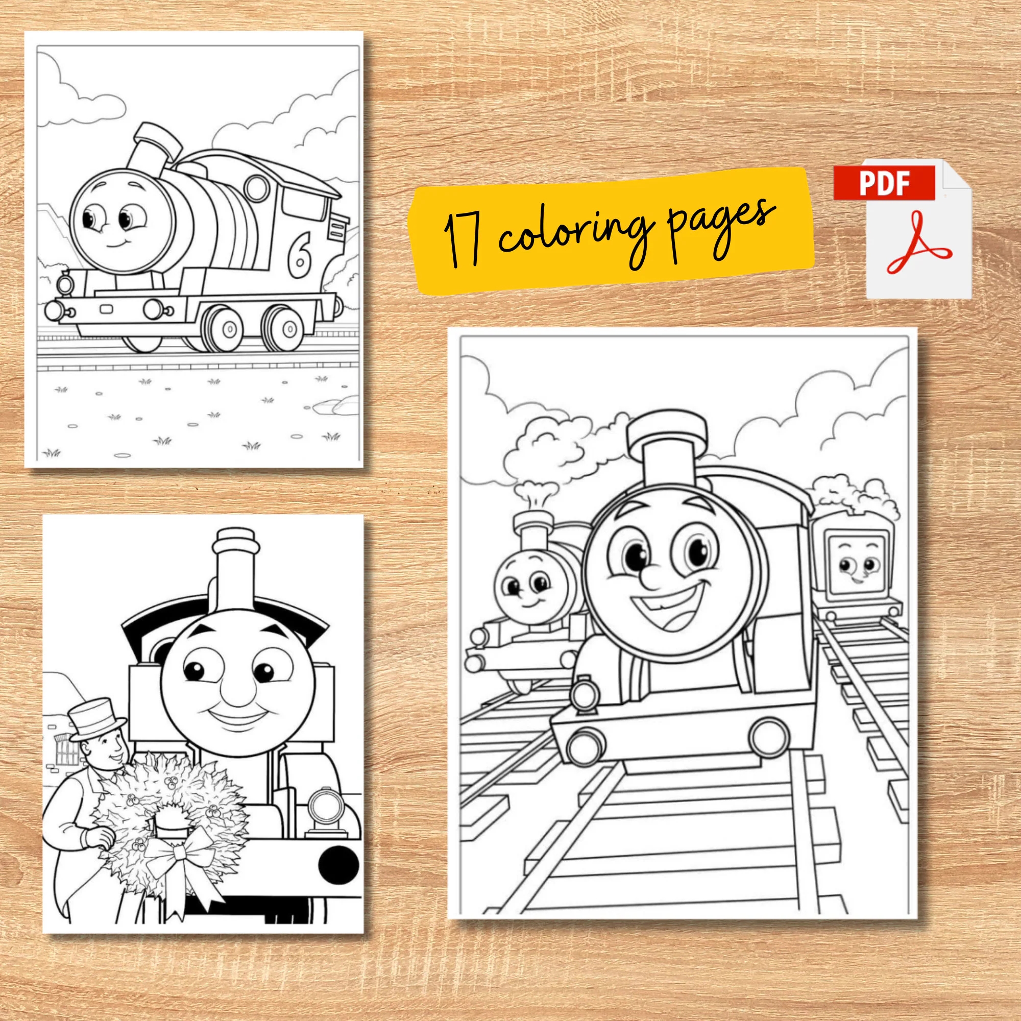 Printable Coloring Pages Thomas And Friends All Engines Go 17 Coloring Pages Etsy UK