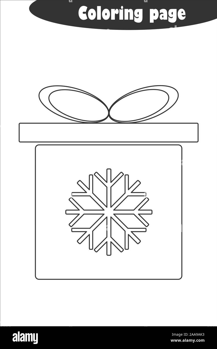 Printable Gift Box Coloring Page Black And White Stock Photos Images Alamy