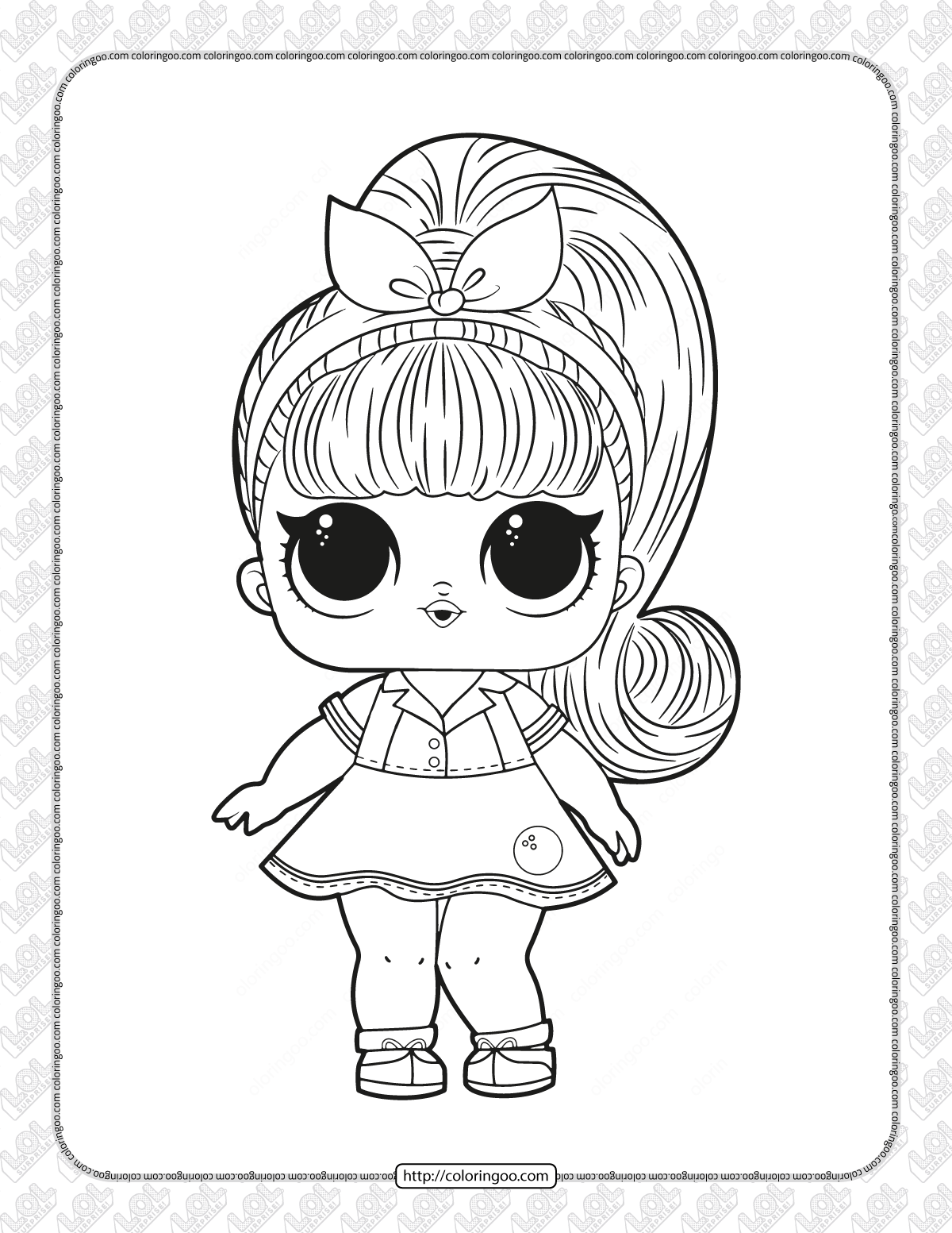 Printable LOL Doll Coloring Pages For Free Printable LOL Doll Coloring Pages For Free