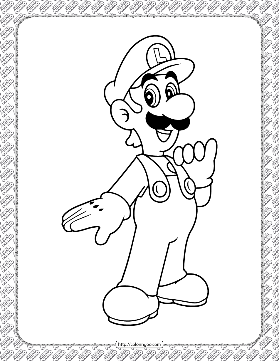 Printable Mario And Luigi Coloring Pages