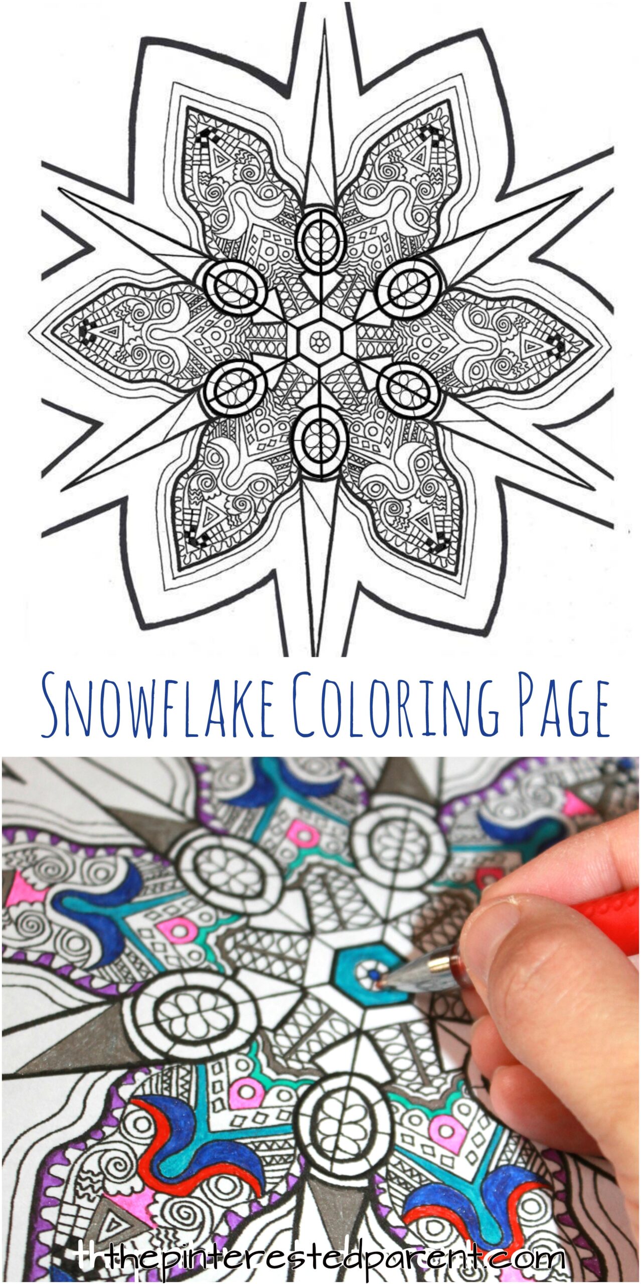 Snowflake Coloring Page Printable Snowflake Coloring Page Printable