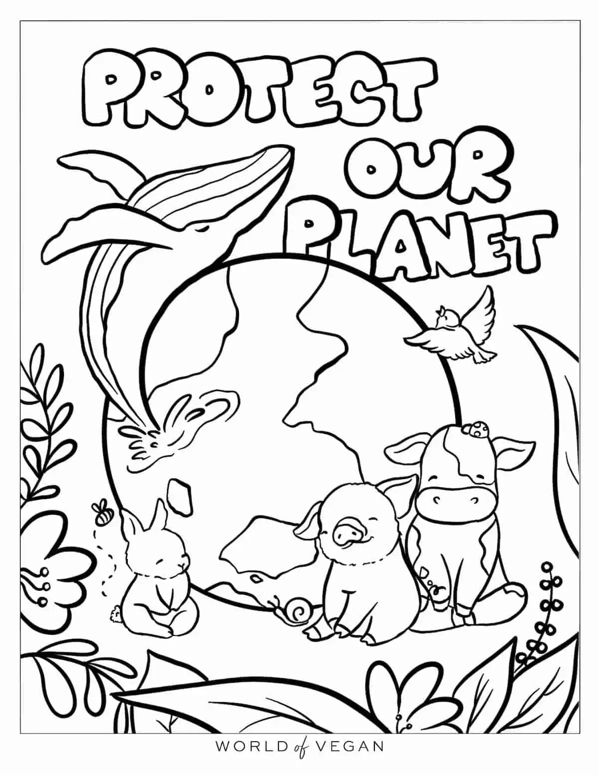 Printable Vegan Coloring Page A Mindfulness Activity For Kids Printable Vegan Coloring Page A Mindfulness Activity For Kids