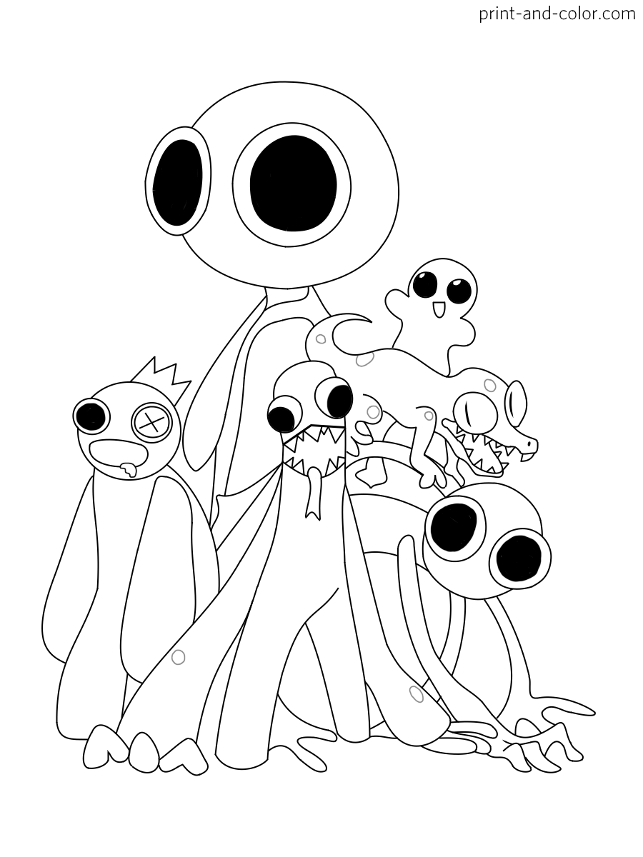 Rainbow Friends Coloring Pages Print And Color Rainbow Friends Coloring Pages Print And Color