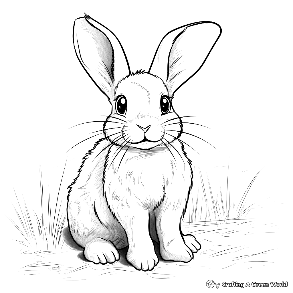 Realistic Rabbit Coloring Pages Free U0026 Printable Realistic Rabbit Coloring Pages Free U0026 Printable