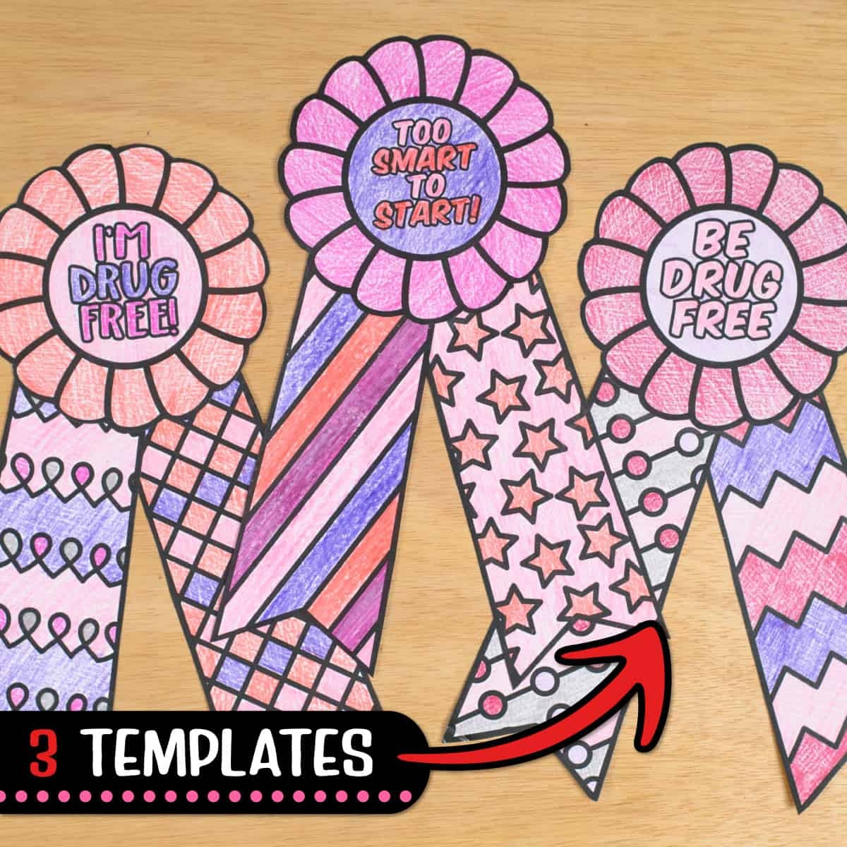 Red Ribbon Week Coloring Craft Writing Prompts U0026 Template