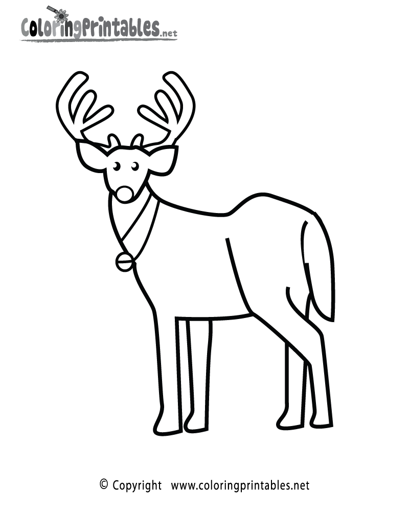 Christmas Reindeer Coloring Pages Printable