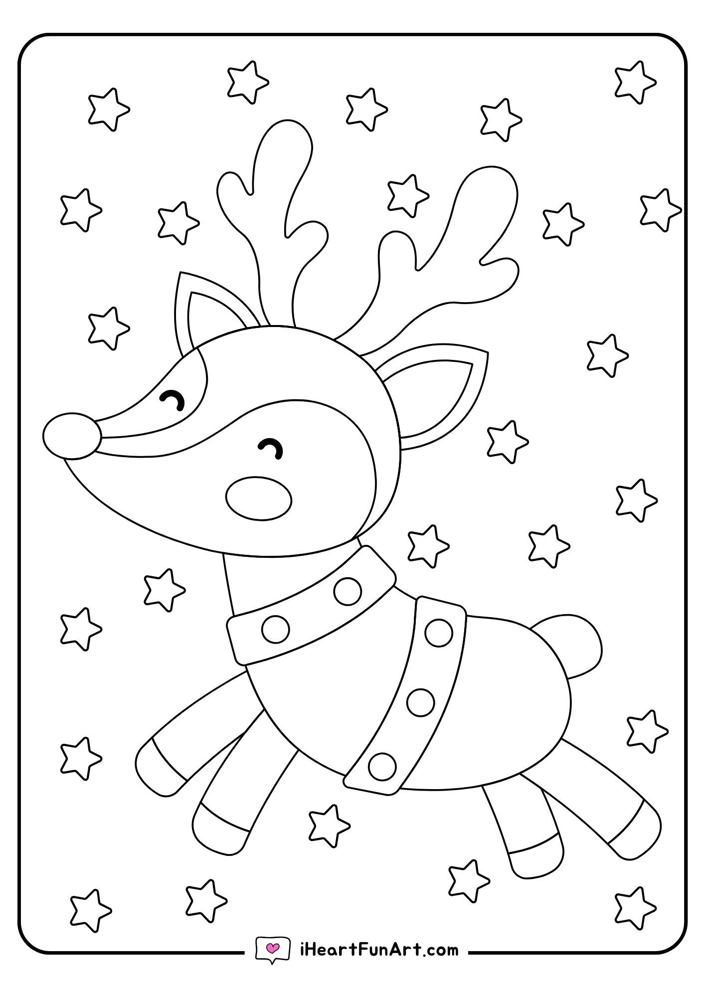 Reindeer Coloring Pages 100 FREE PRINTABLES