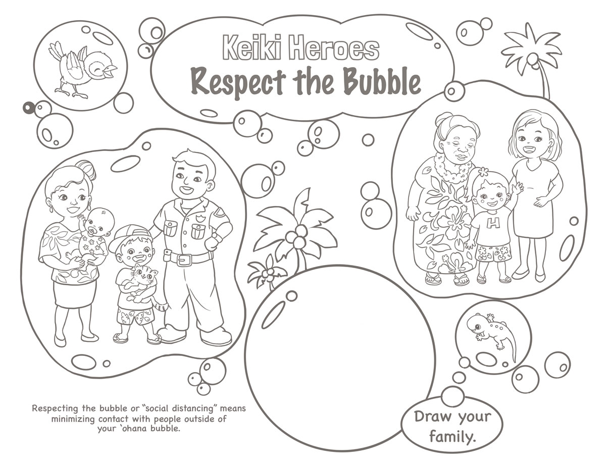 Respect The Bubble Coloring Sheet Keiki Heroes Respect The Bubble Coloring Sheet Keiki Heroes