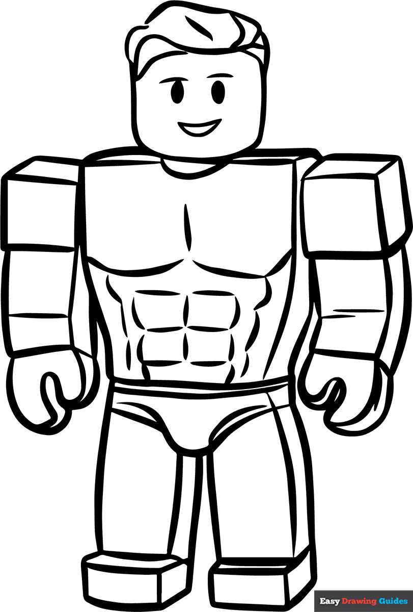 Roblox Bodybuilder Coloring Page Easy Drawing Guides Roblox Bodybuilder Coloring Page Easy Drawing Guides