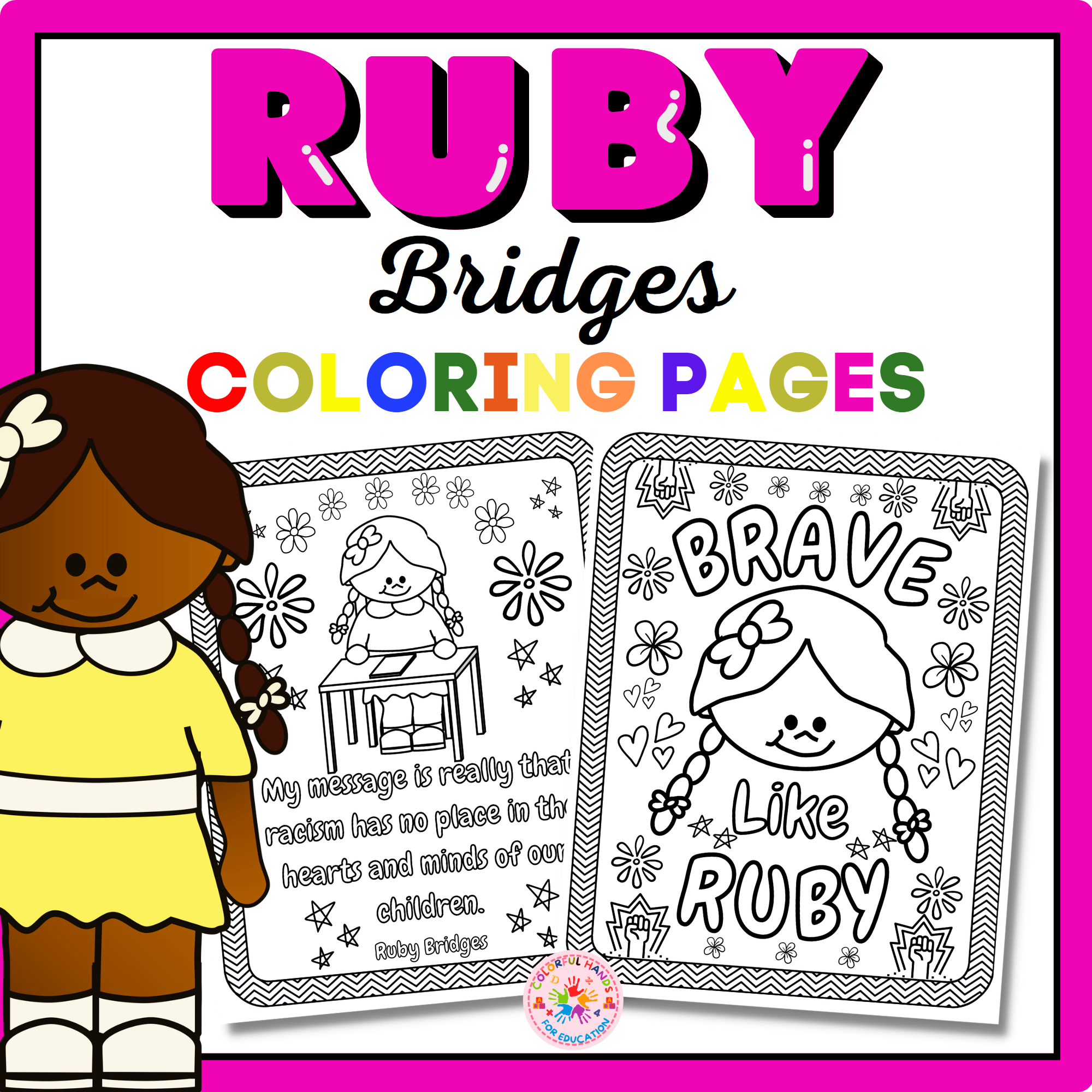 Ruby Bridges Coloring Page Women s History Month Made By Teachers