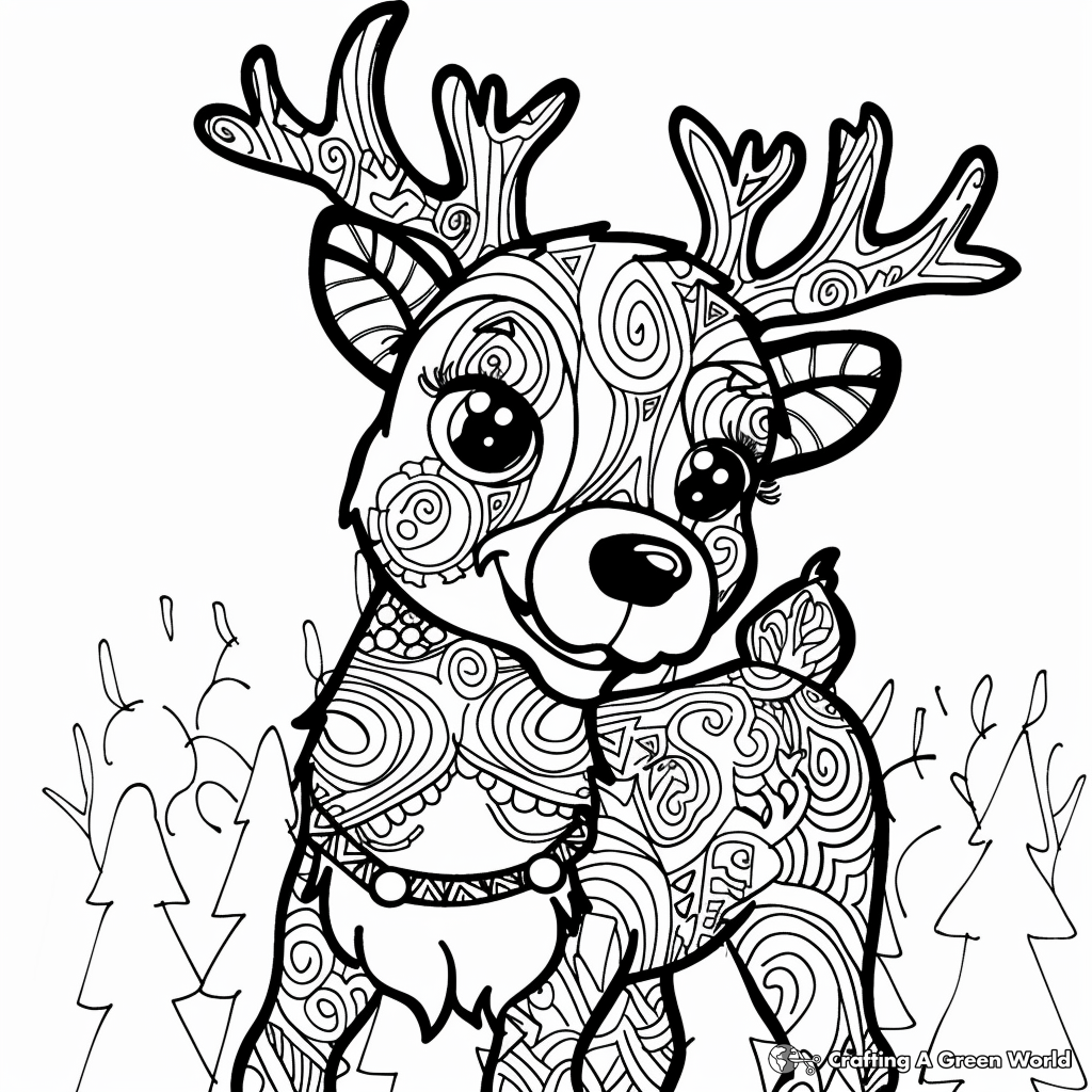 Rudolph Coloring Pages Free Printable 