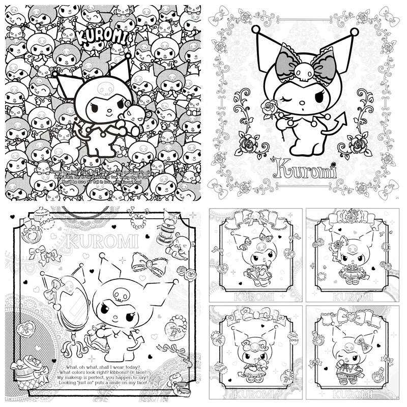Sanrio Kuromi Playful Coloring Page Kayliebooks