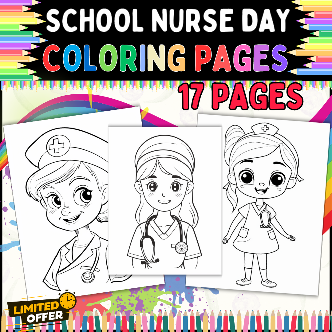 School Nurse Day Coloring Pages 17 Pages Printable Sheets Activities Made By Teachers