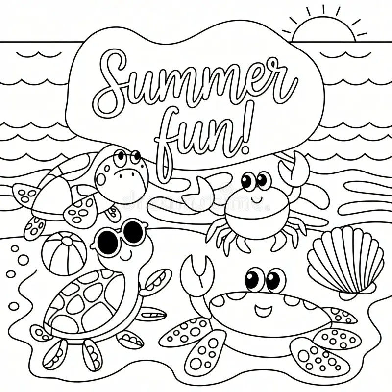 Seashell Coloring Pages Printable