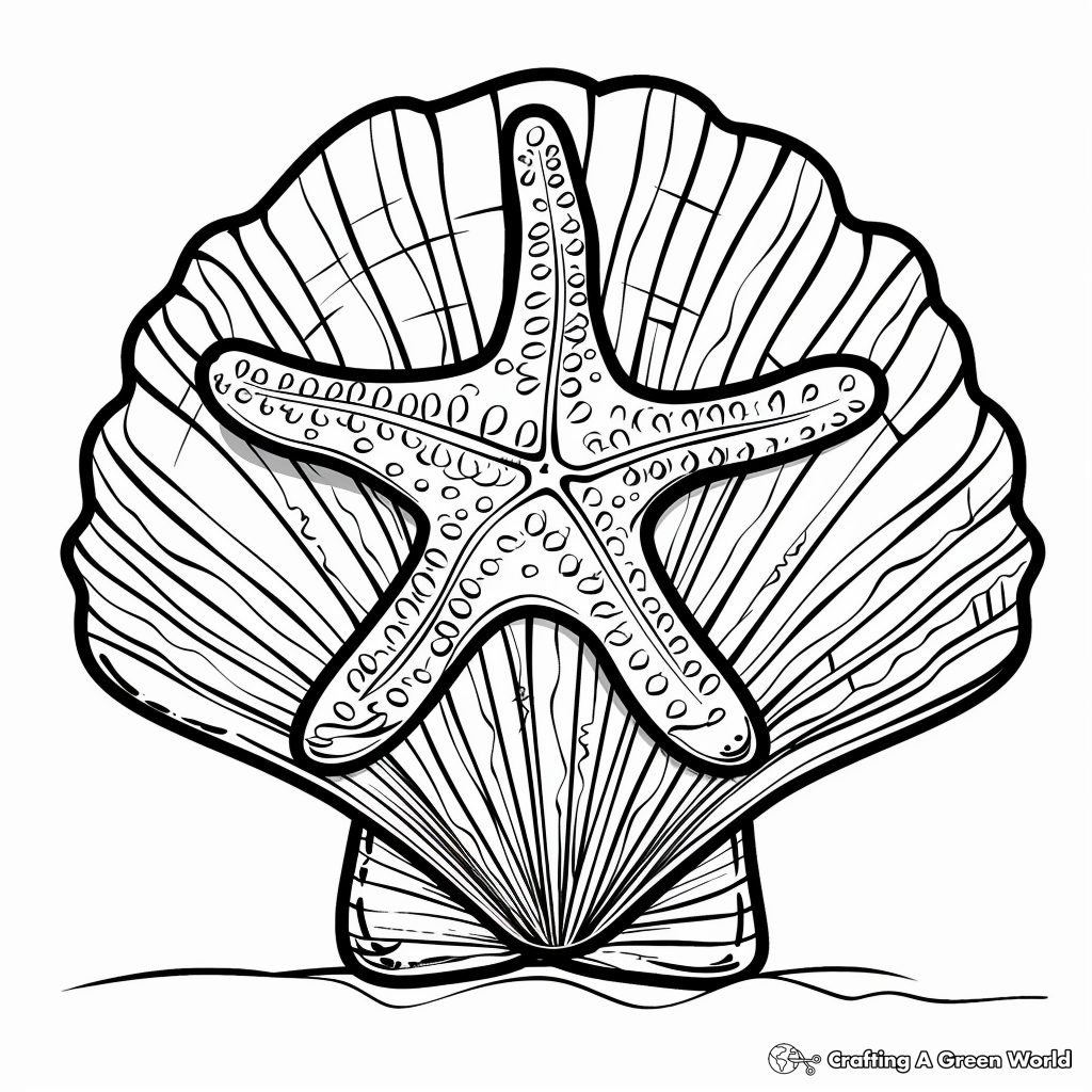 Seashell Coloring Pages Free Printable 