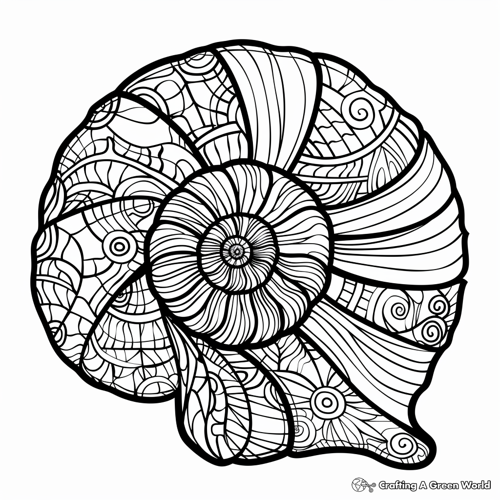 Seashell Coloring Pages Free U0026 Printable Seashell Coloring Pages Free U0026 Printable