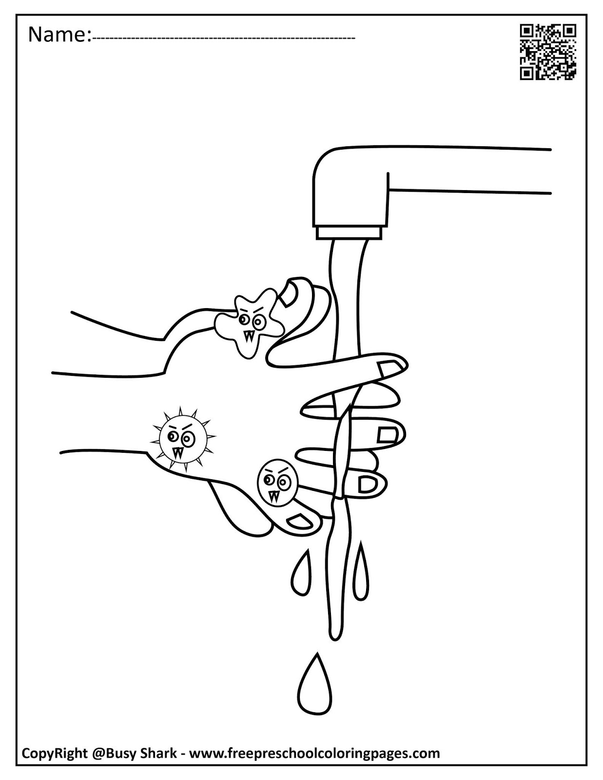 Set Of Hand Washing And Germs Coloring Pages Set Of Hand Washing And Germs Coloring Pages
