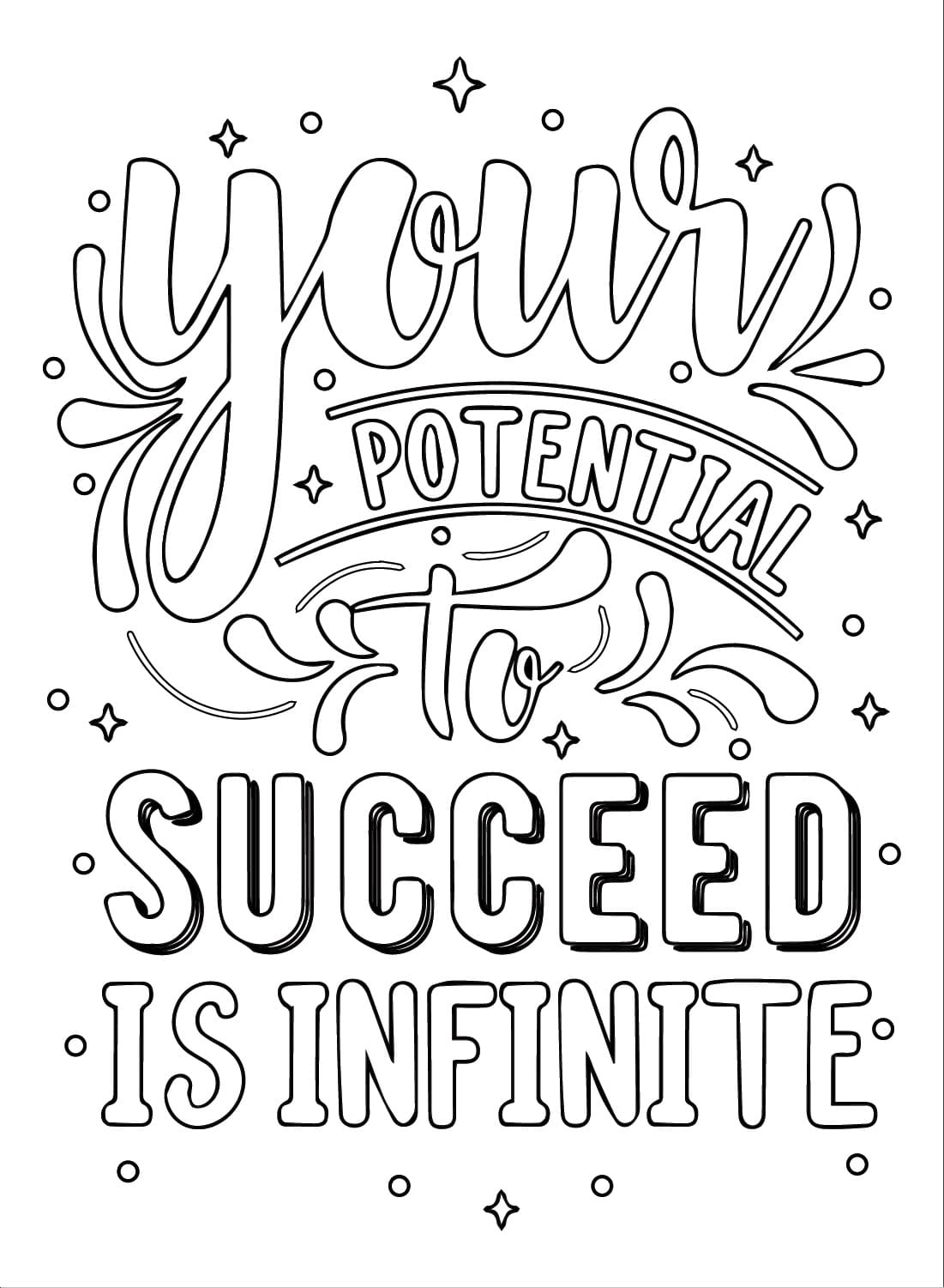 Short Inspirational Quote Coloring Page Download Print Or Color Online For Free