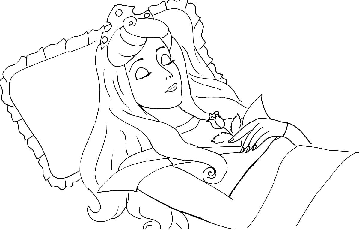 Sleeping Princess Aurora Coloring Page Download Print Or Color Online For Free