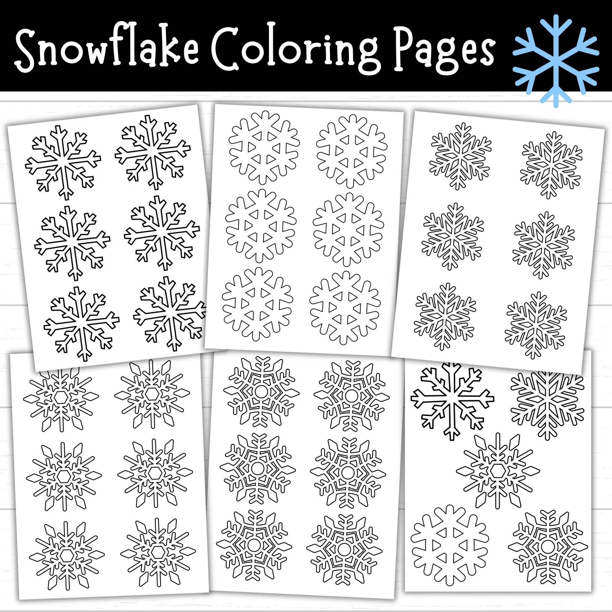 Snowflake Template Pack Snowflake Coloring Pages Paper Snowflakes Winter Snowflakes Printable Snowflakes Snowflake Crafts Winter Craft Etsy Canada