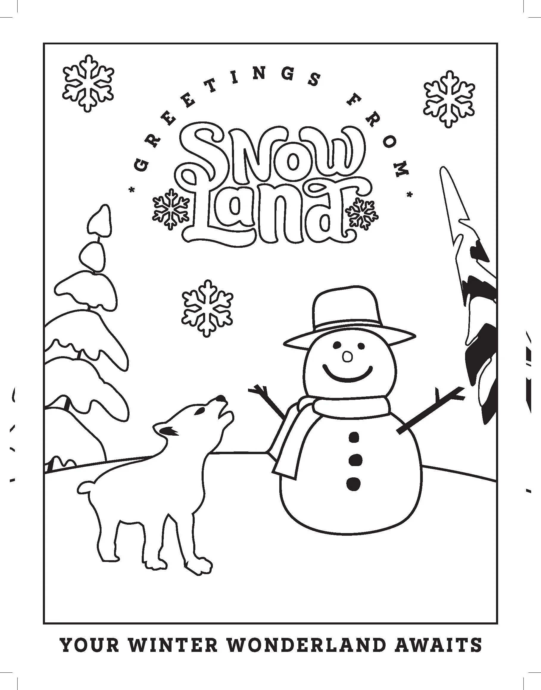 Snowland Coloring Pages Great Wolf Lodge Family Fun Snowland Coloring Pages Great Wolf Lodge Family Fun