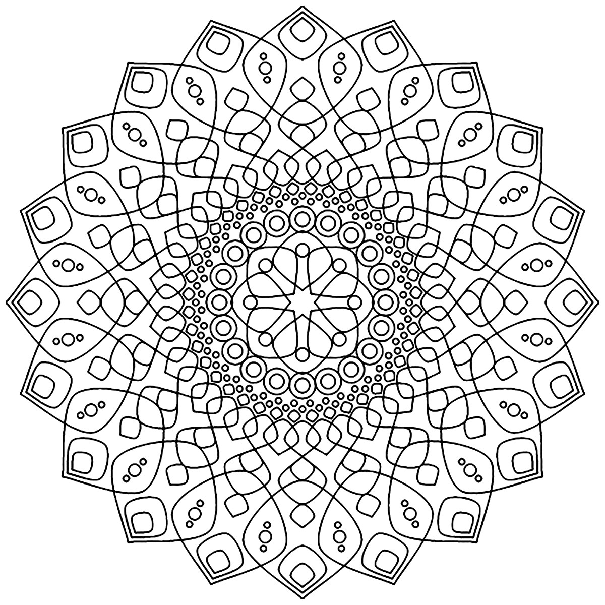 Soothing And Calming Mandala Simple Mandalas