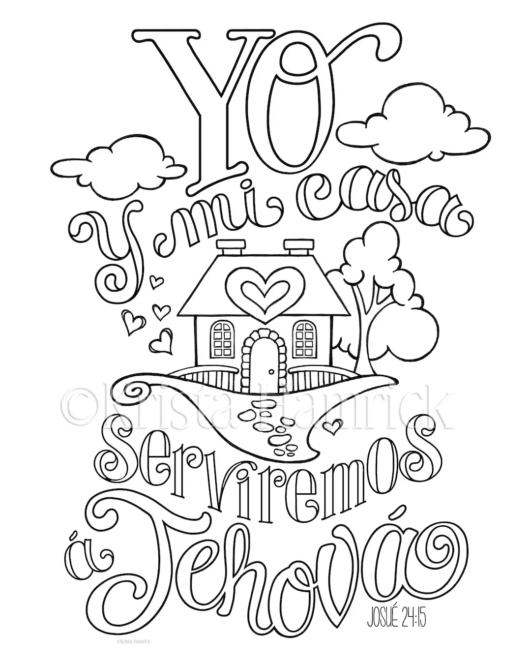 SPANISH My House Coloring Page In Two Sizes 8 5X11 Bible Journaling Tip in 6X8 Etsy Hong Kong