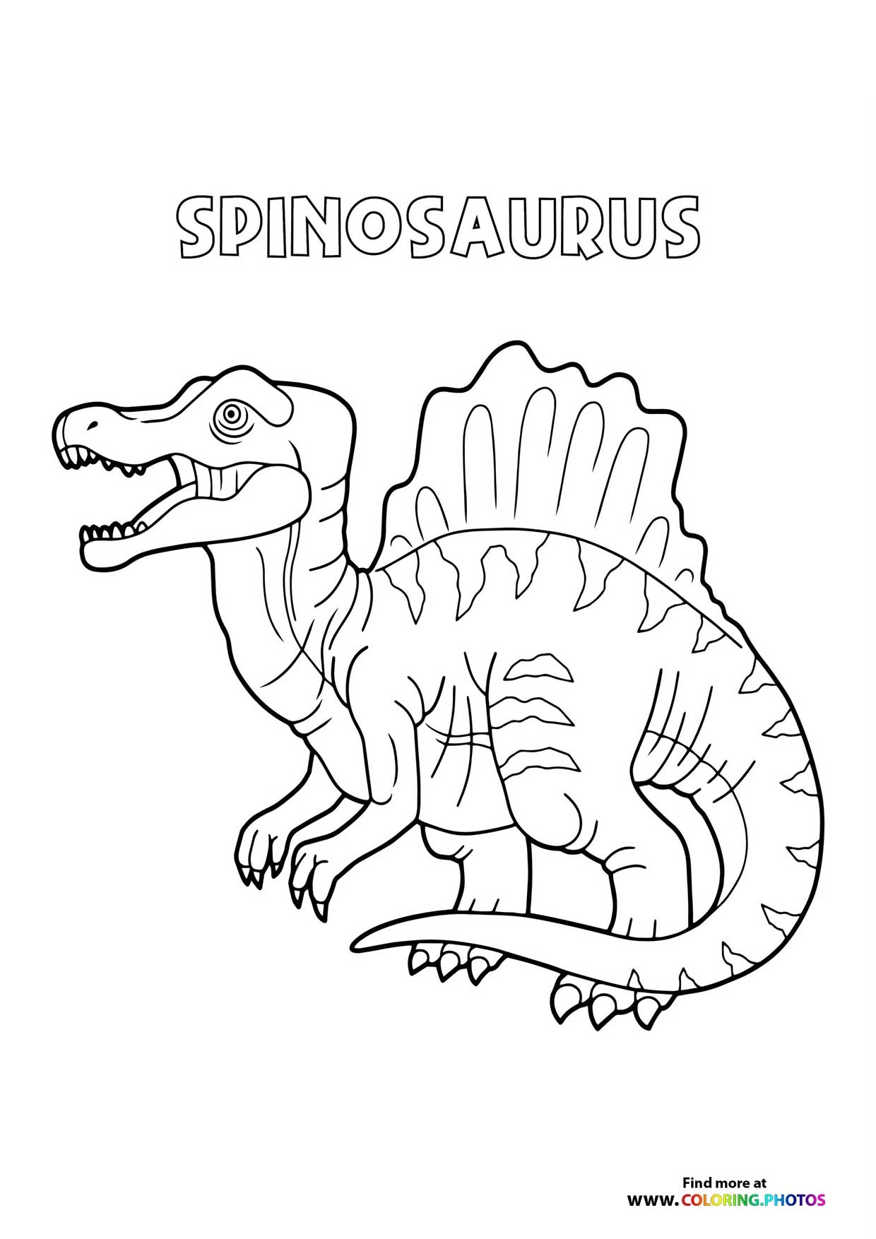 Spinosaurus Dinosaur Coloring Pages For Kids