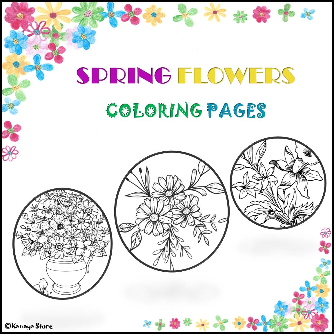 Printable Flowers Coloring Page