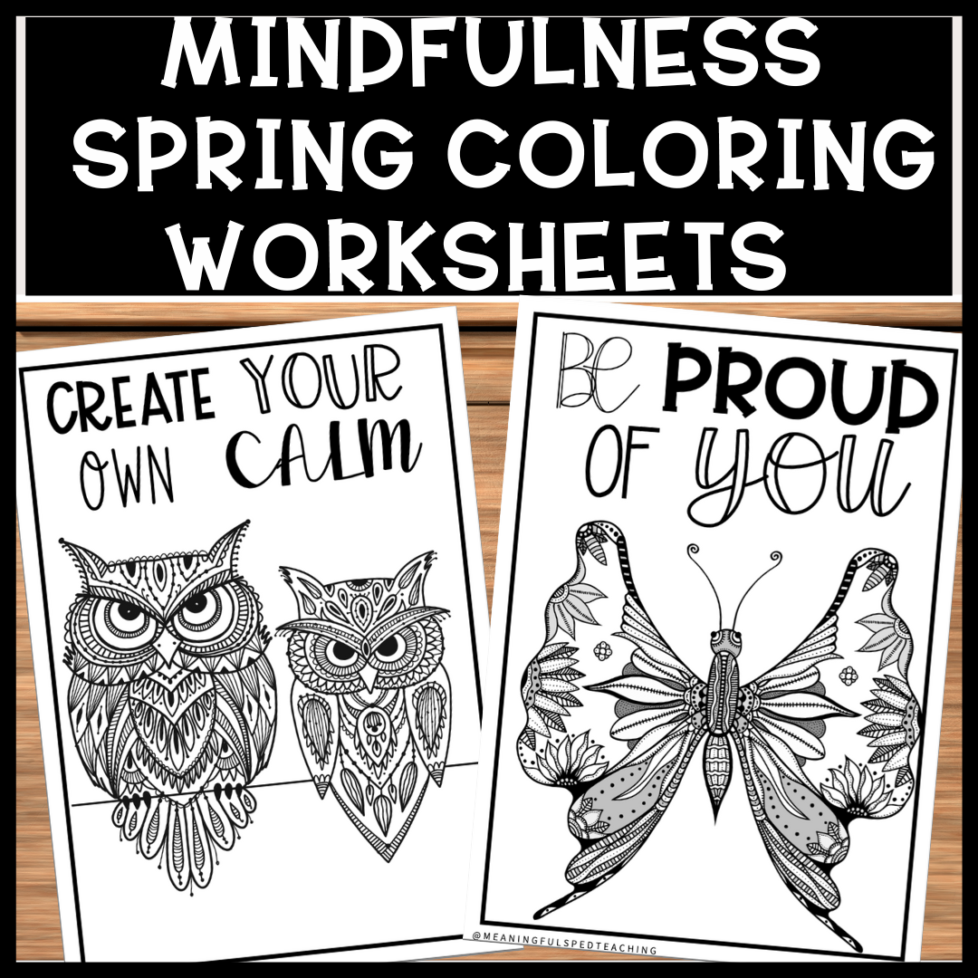 Spring Mindfulness Coloring Page Doodles For Kids And Teens NO PREP Made By Teachers