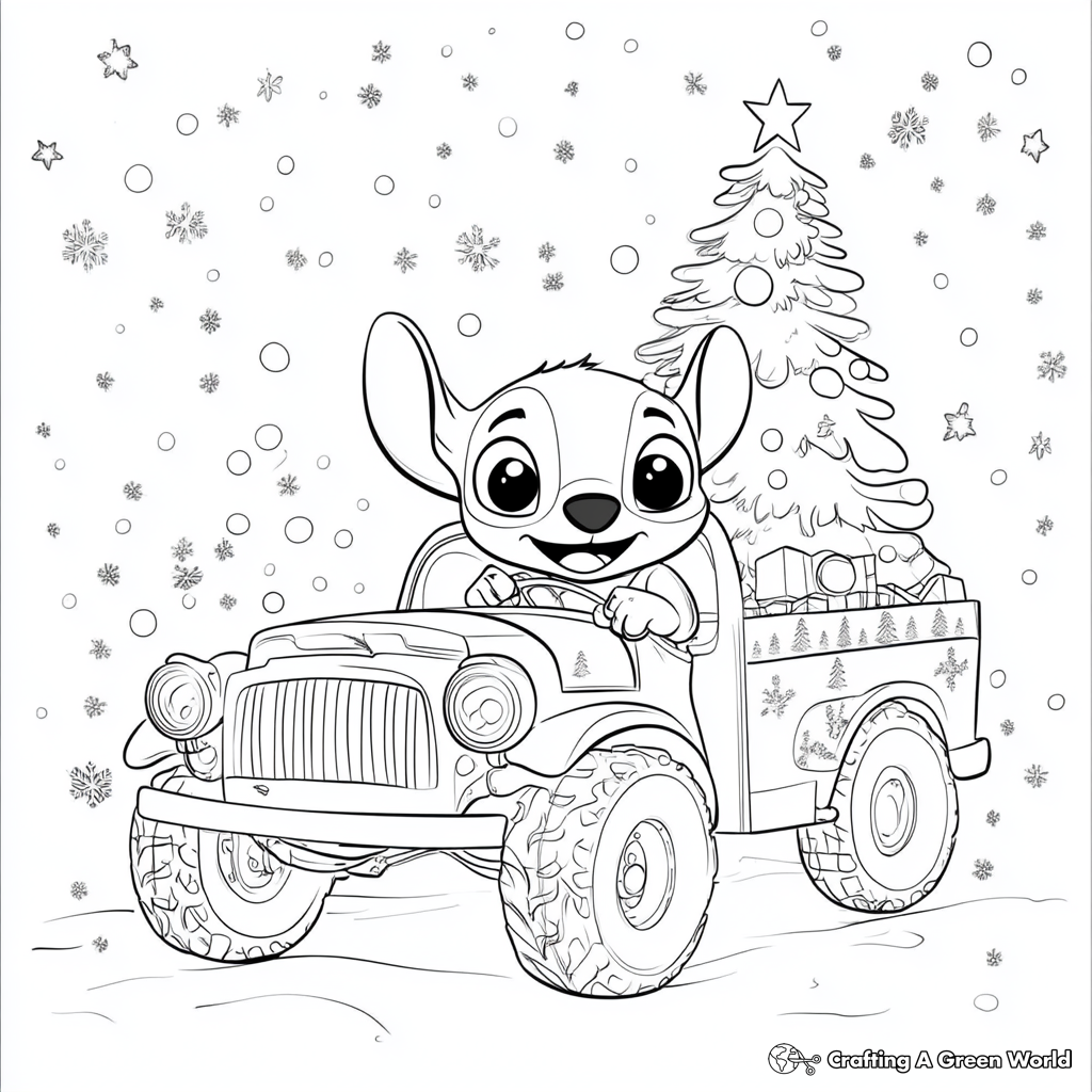 Stitch Christmas Coloring Pages Free Printable Stitch Christmas Coloring Pages Free Printable