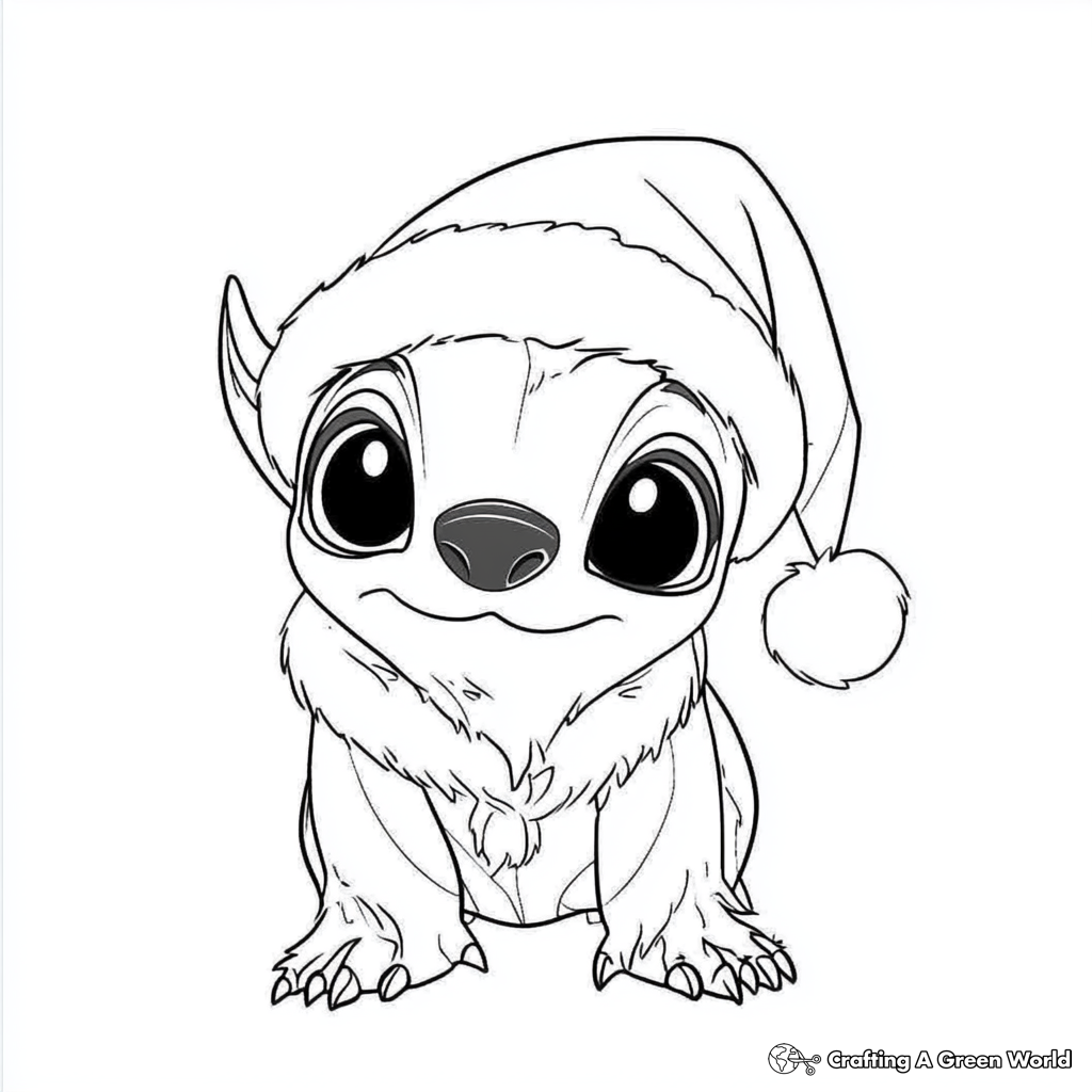 Stitch Christmas Coloring Pages Free Printable Stitch Christmas Coloring Pages Free Printable