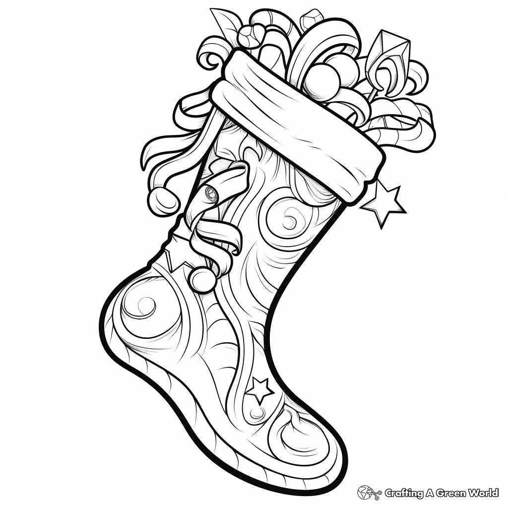 Free Printable Christmas Stocking Coloring Page